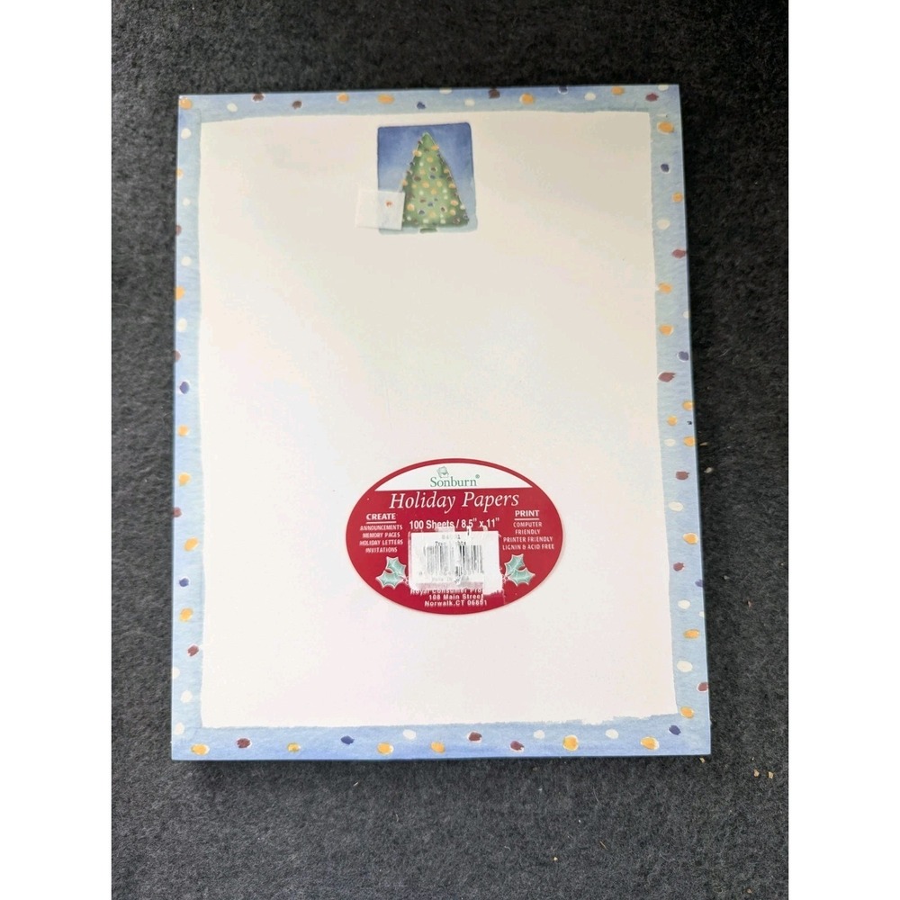 Sonburn Computer Print Paper 100 Sheets Christmas Tree Ornaments Bourder 8.5x11